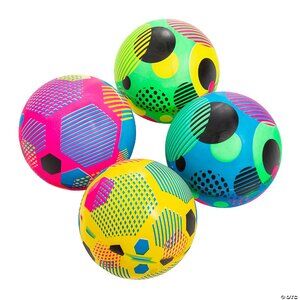 Fun Express Bulk Inflatable Vinyl Retro Pattern Balls - 5" (Pack of 50) New!